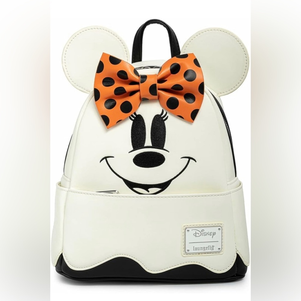 Loungefly Disney Ghost Minnie Mouse Glow in the Dark Mini Backpack NWT